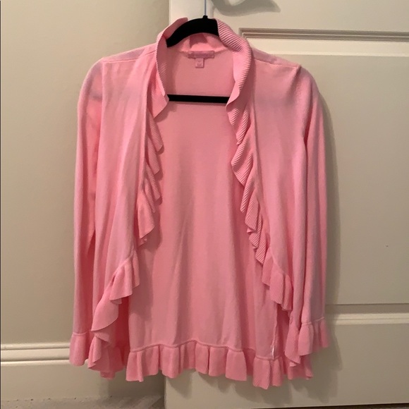 Lilly Pulitzer Sweaters - Lilly Pulitzer Pink Ruffle Sweater! Lilly Pulitzer Sweaters - Lilly Pulitzer Pink Ruffle Sweater!